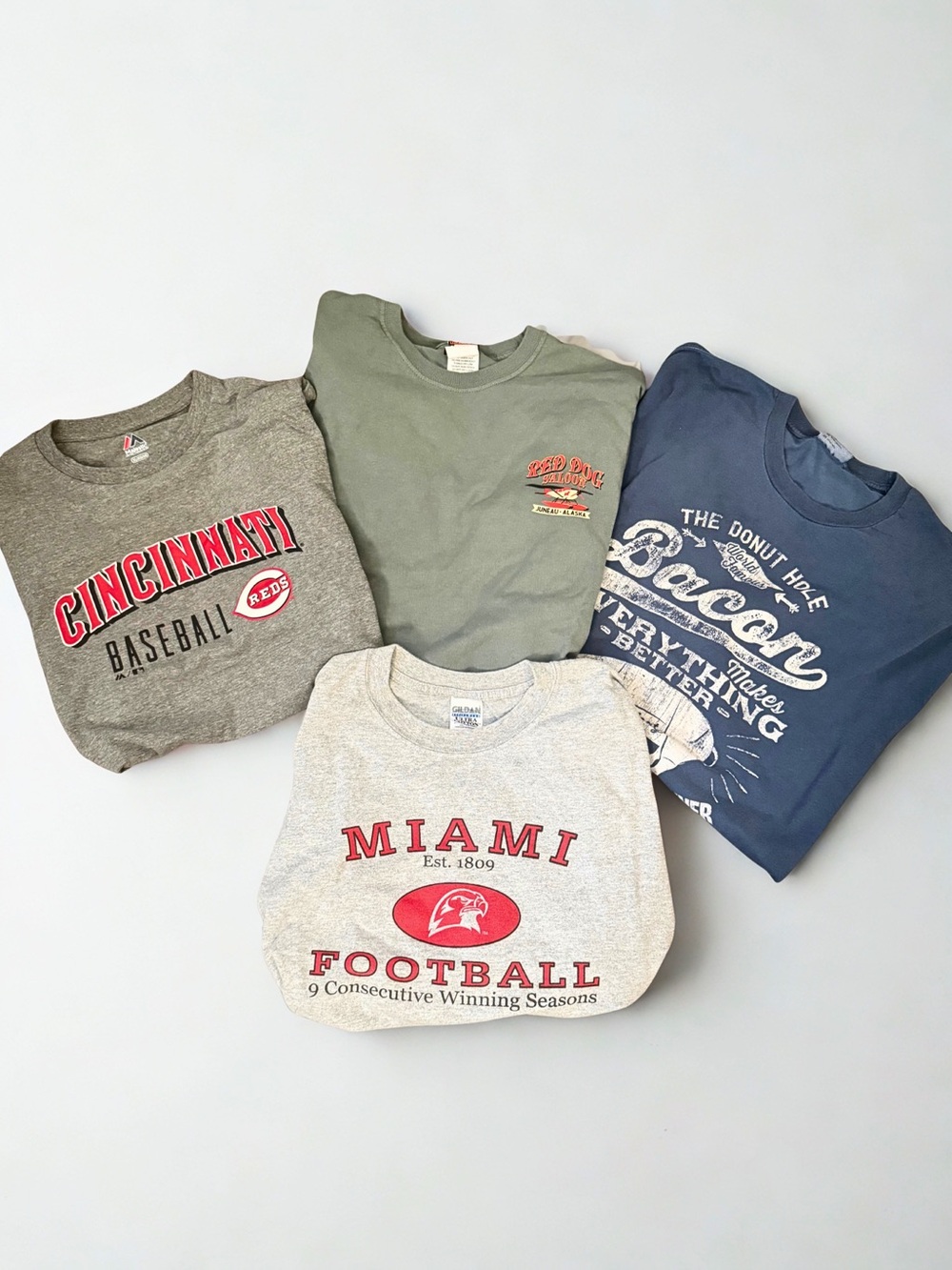 Men’s XL XXL 4 Graphic T-Shirt Bundle Tees Travel Sports Souvenir